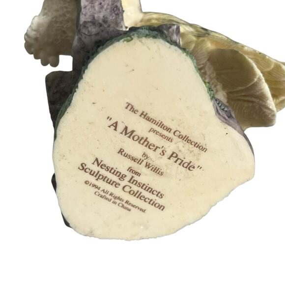 Lot Of 4 Vintage 90s Hamilton Collection By Russell Willis Owl Figurines Rustic - Picture 11 of 11